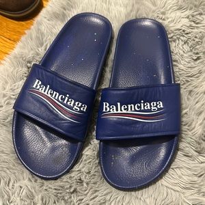 Sale! Blue Balenciaga Slides